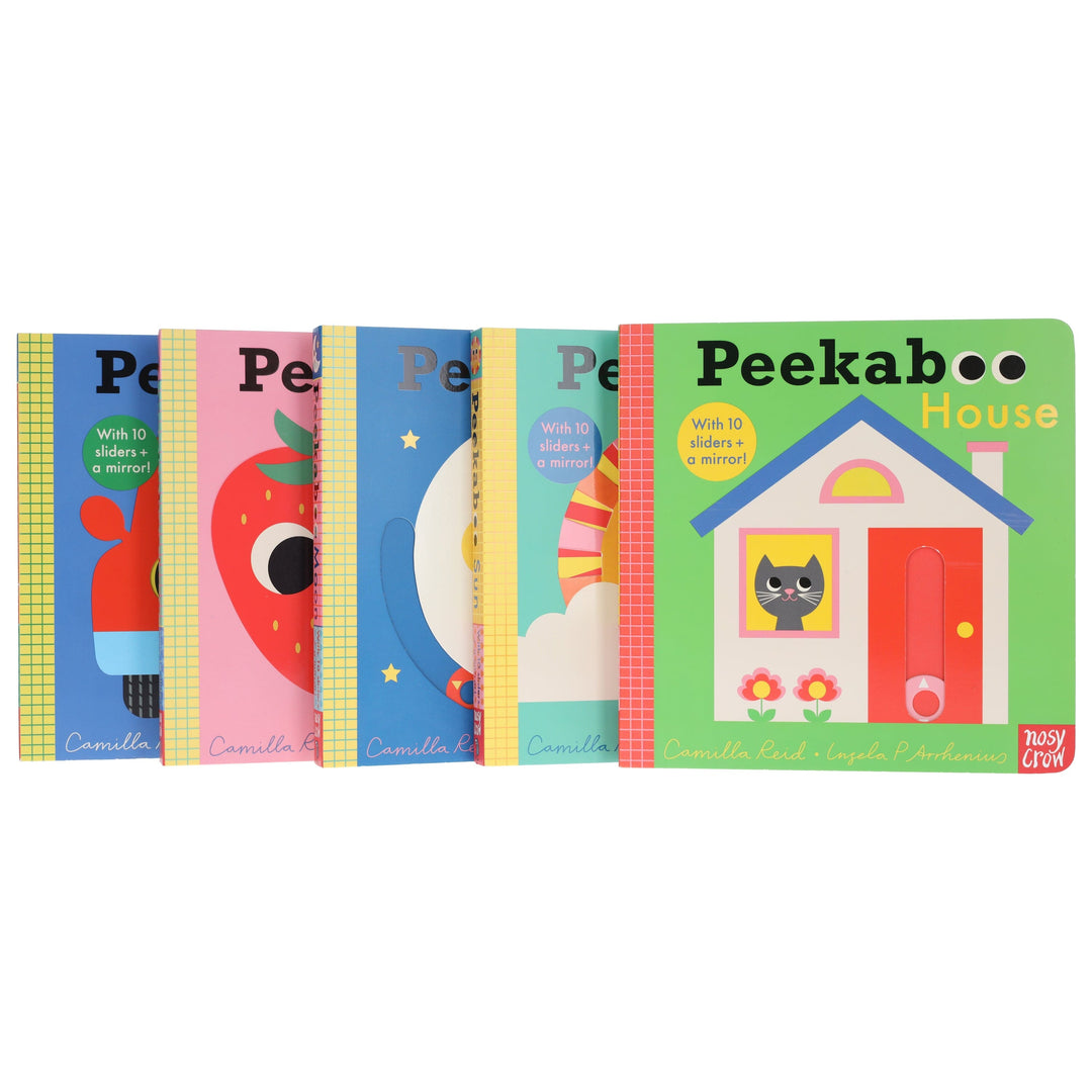 Peekaboo: House, Sun, Moon, Love & Car by Camilla Reid Illustrated 5 Books Collection Set - Ages 0-5 - Board Book