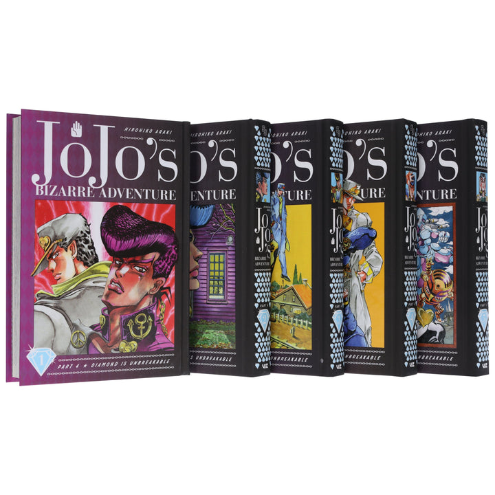 JoJo’s Bizarre Adventure: Part 4 - Diamond Is Unbreakable (Vol. 1-5) by Hirohiko Araki 5 Books Collection Set - Fiction - Hardback