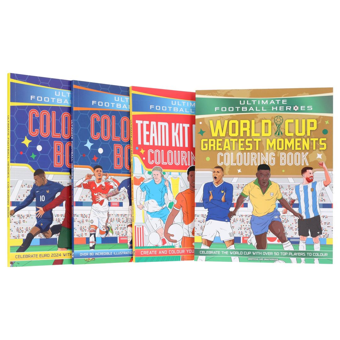 Ultimate Football Heroes Colouring Collection 4 Books Set - Ages 7+ - Paperback