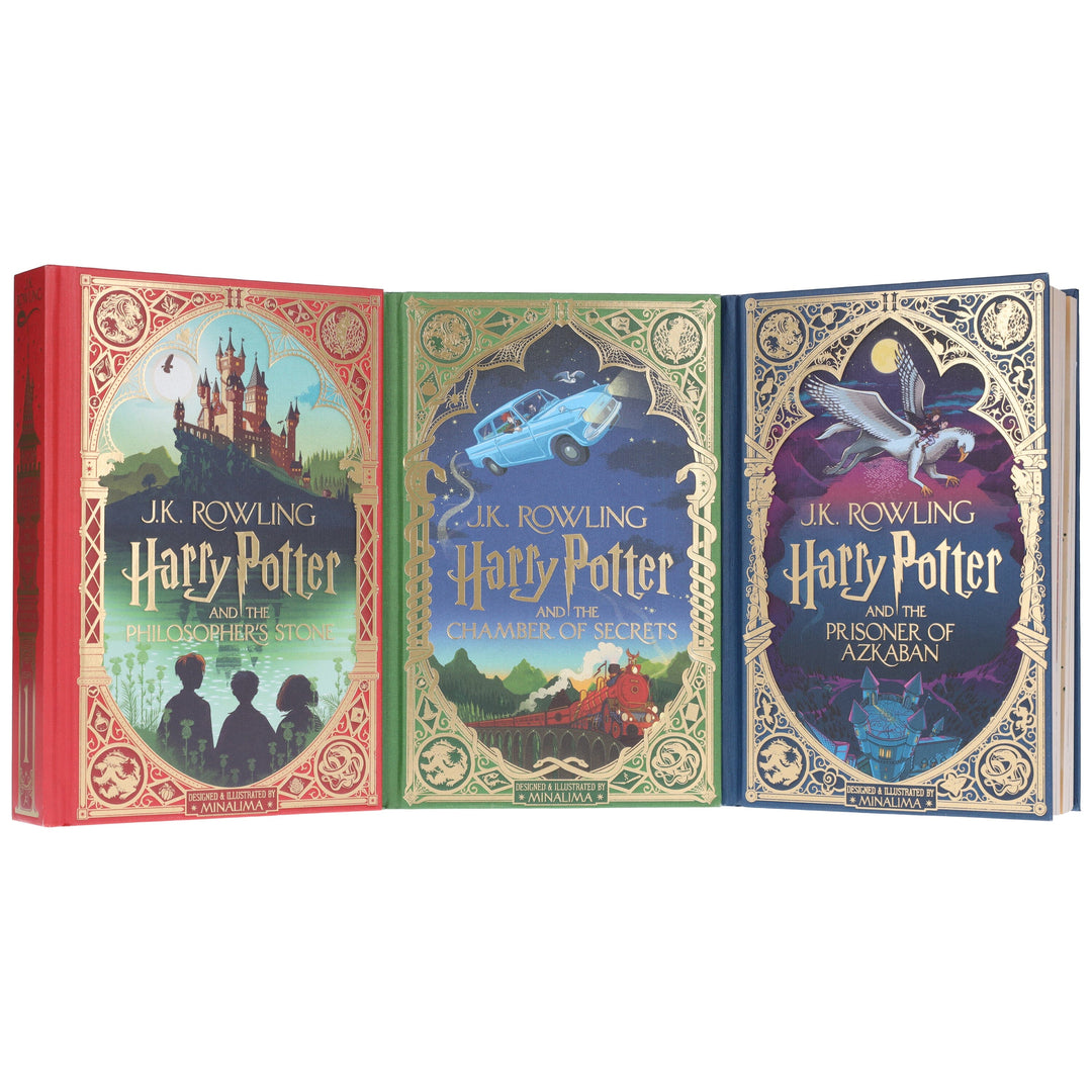 Harry Potter 1-3 Box Set: MinaLima Edition by J.K. Rowling 3 Books Collection Box Set  – Ages 9+ – Hardback