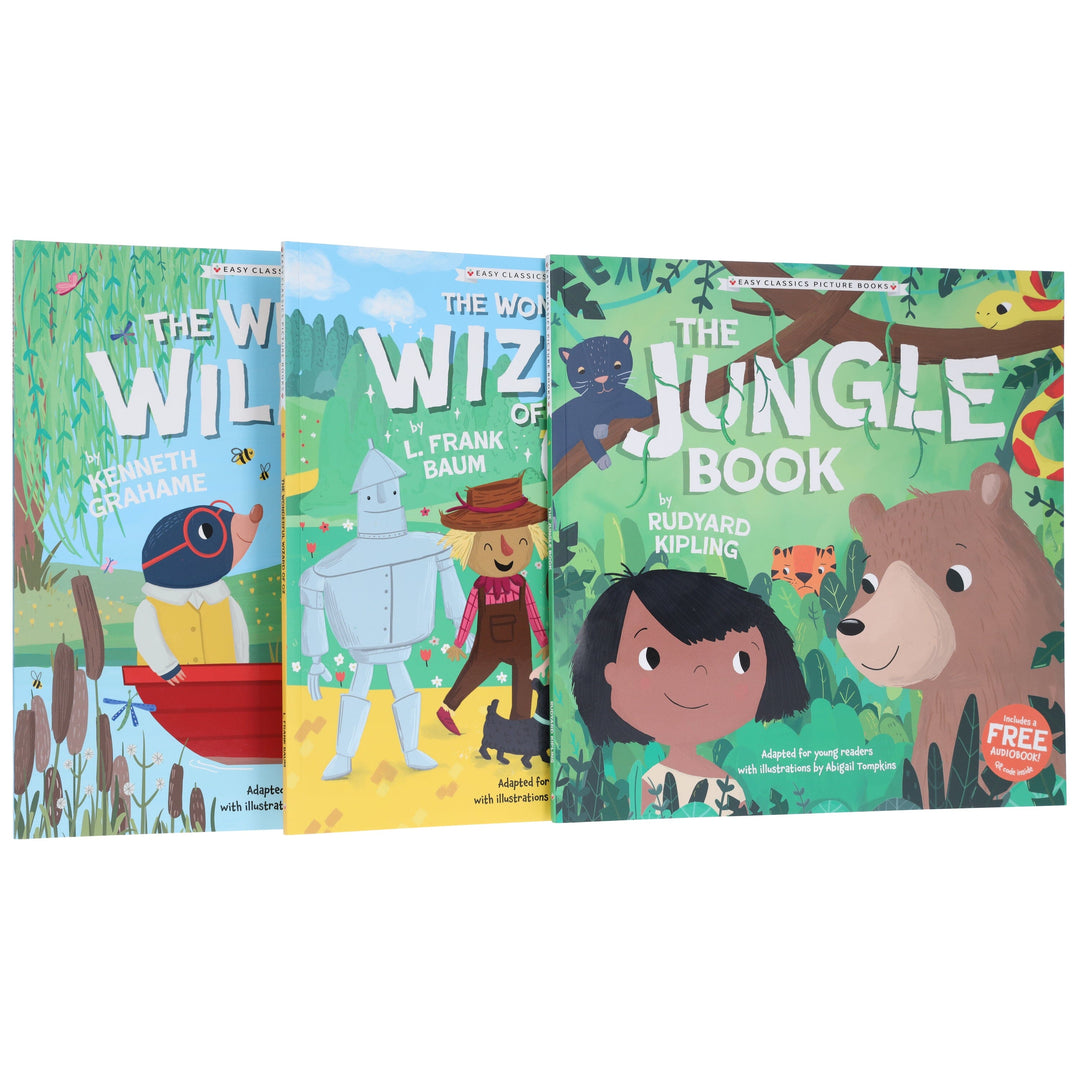 Easy Classics Collection Illustrated 3 Picture Books Set (Includes a Free Audiobook!) - Ages 3-5 - Paperback
