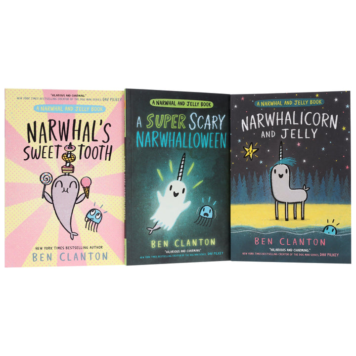 Narwhal and Jelly Series (Book 7-9) By Ben Clanton: Graphic Novels 3 Books Collection Set - Ages 4-7 - Paperback