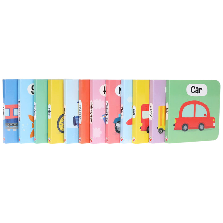 A Case of Cool Vehicles: 12 Title Board Book Collection Carry Case - Ages 3+ - Board Book