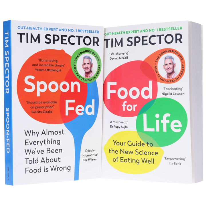 Spoon Fed & Food for Life by Tim Spector: 2 Books Collection Set - Non Fiction - Paperback