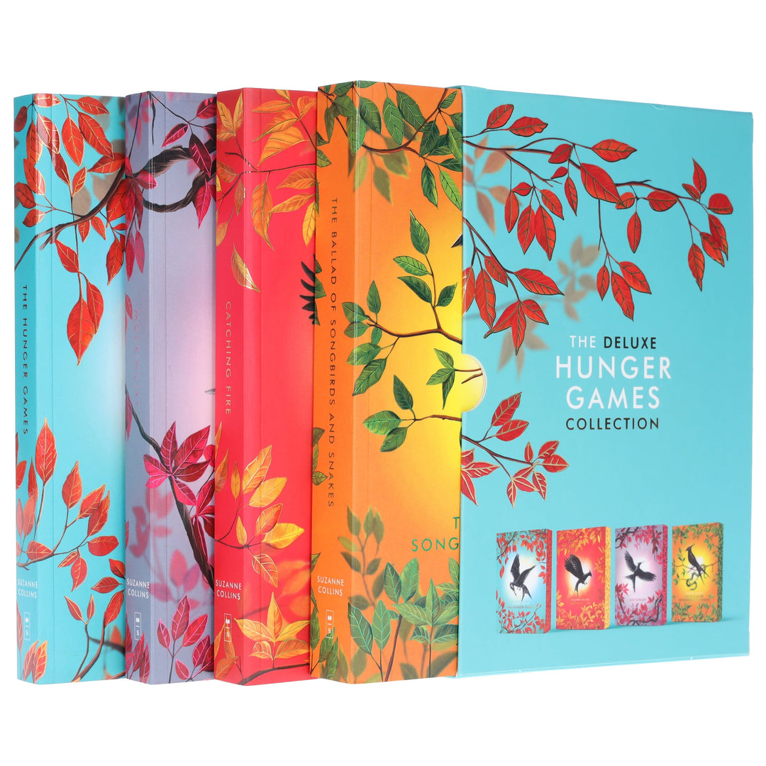 The Deluxe Hunger Games by Suzanne Collins 4 Books Collection Box Set Includes Hunger Games, Catching Fire, Mockingjay & Ballad of Songbirds and Snakes - Ages 13+ - Paperback