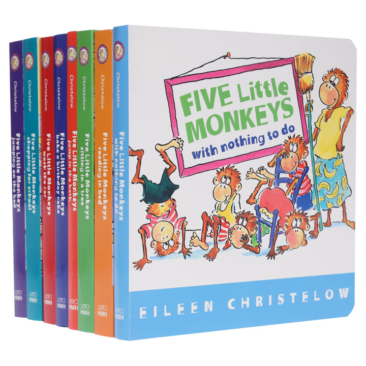 Five Little Monkeys: A Box Adventures By Eileen Christelow 8 Books Collection Box Set - Ages 4-7 - Board Books