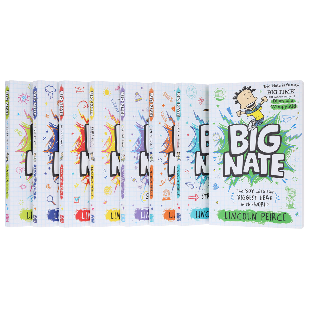 The Big Nate Collection Series by Lincoln Peirce 8 Books Box Set - Ages 9-14 - Paperback