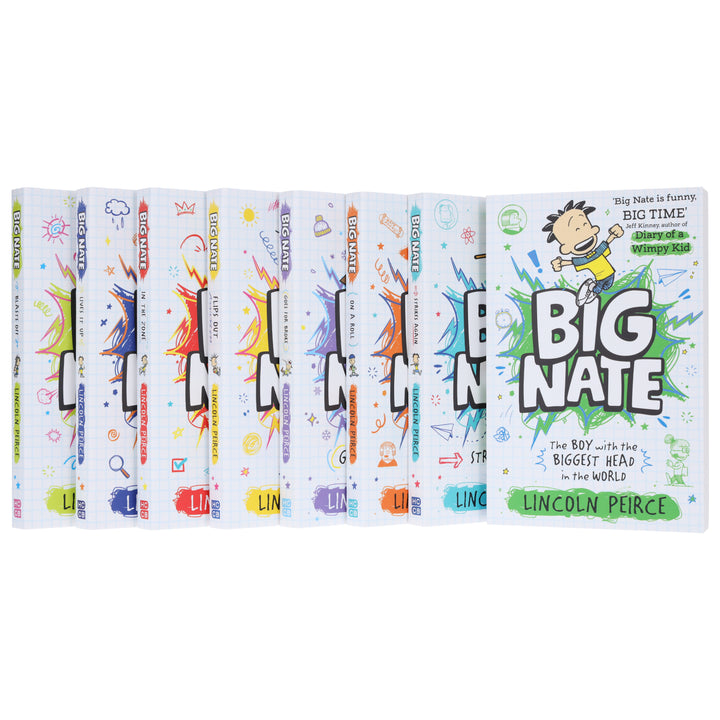 The Big Nate Collection Series by Lincoln Peirce 8 Books Box Set - Ages 9-14 - Paperback
