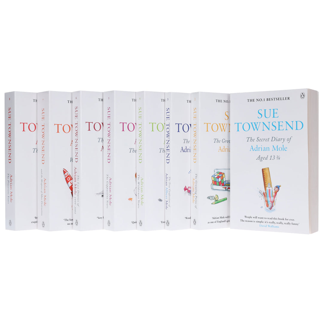 Adrian Mole Series by Sue Townsend 8 Books Collection Set - Young Adult - Paperback