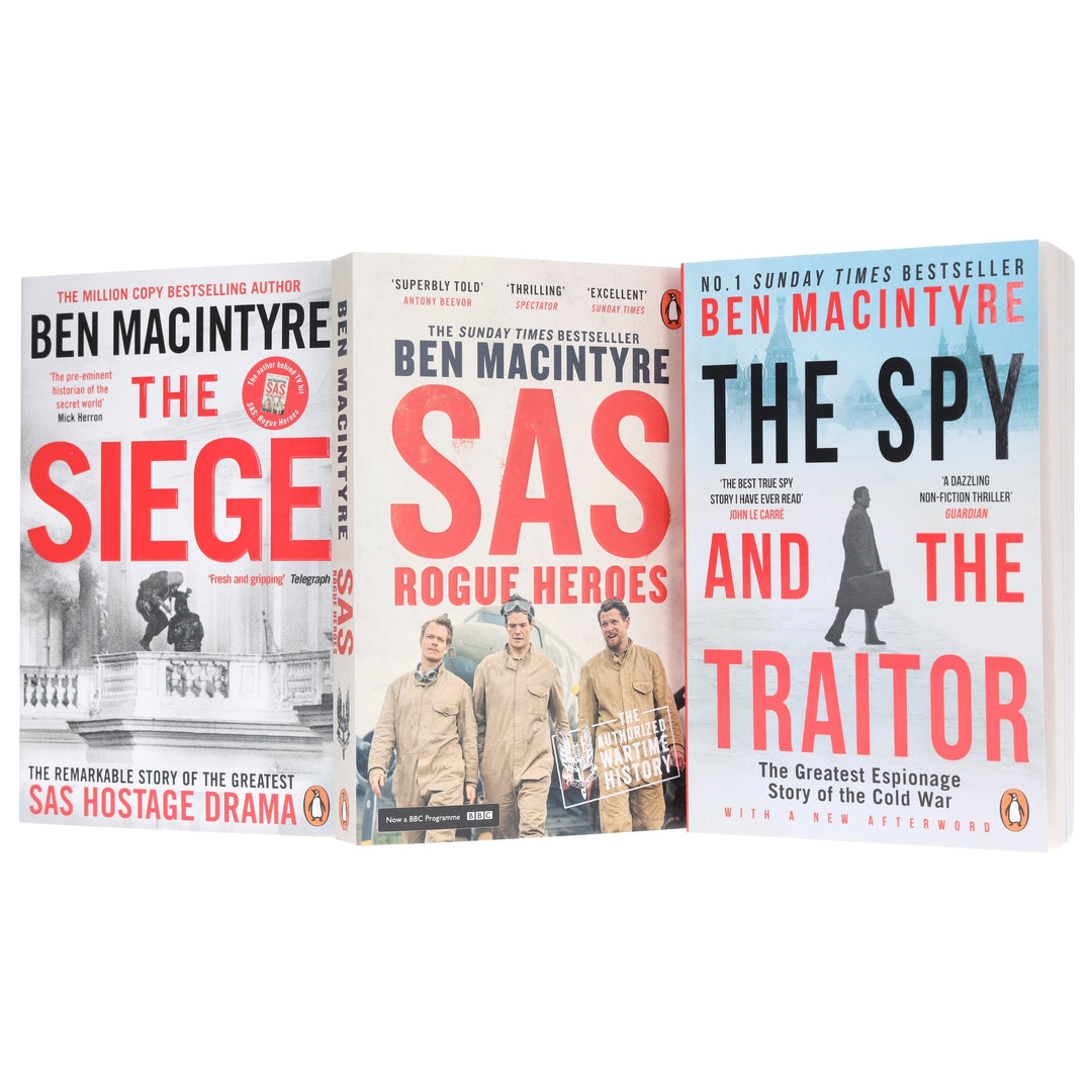 The Spy and the Traitor, SAS: Rogue Heroes & The Siege: By Ben Macintyre 3 Books Collection Set - Non Fiction - Paperback