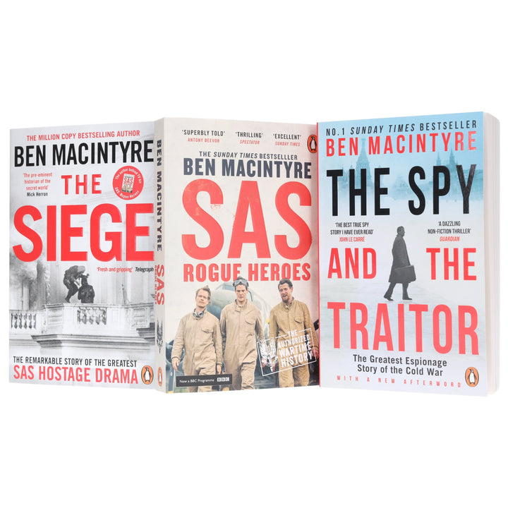 The Spy and the Traitor, SAS: Rogue Heroes & The Siege: By Ben Macintyre 3 Books Collection Set - Non Fiction - Paperback
