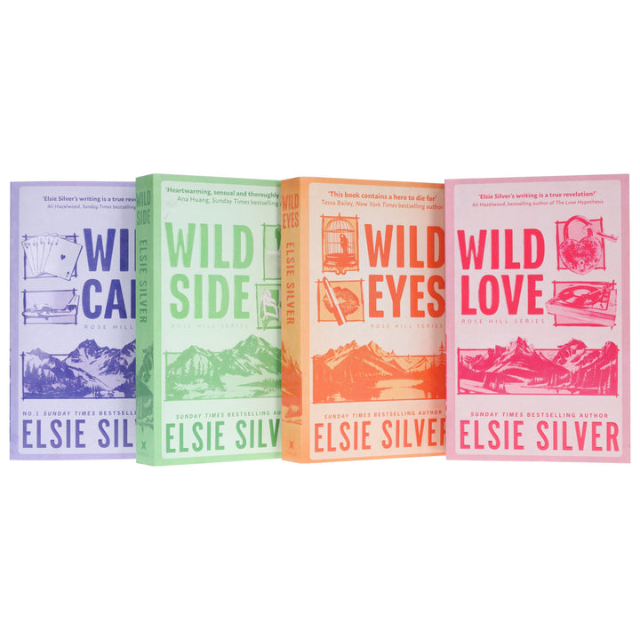 Rose Hill Series By Elsie Silver (Wild Love, Wild Eyes, Wild Side & Wild Card) 4 Books Collection Set - Fiction - Paperback