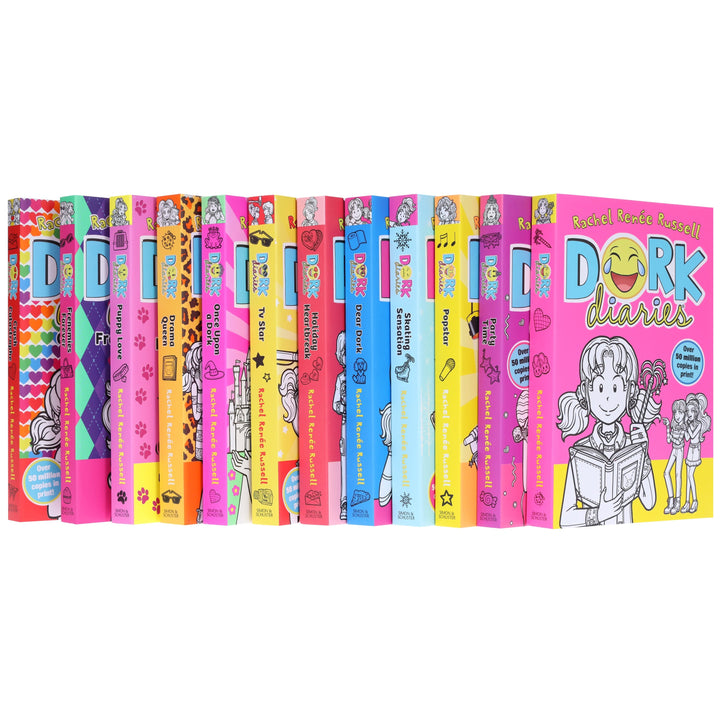 Dork Diaries Series (Vol. 1-12) By Rachel Renee Russell 12 Books Collection Set- Ages 9-14 - Paperback