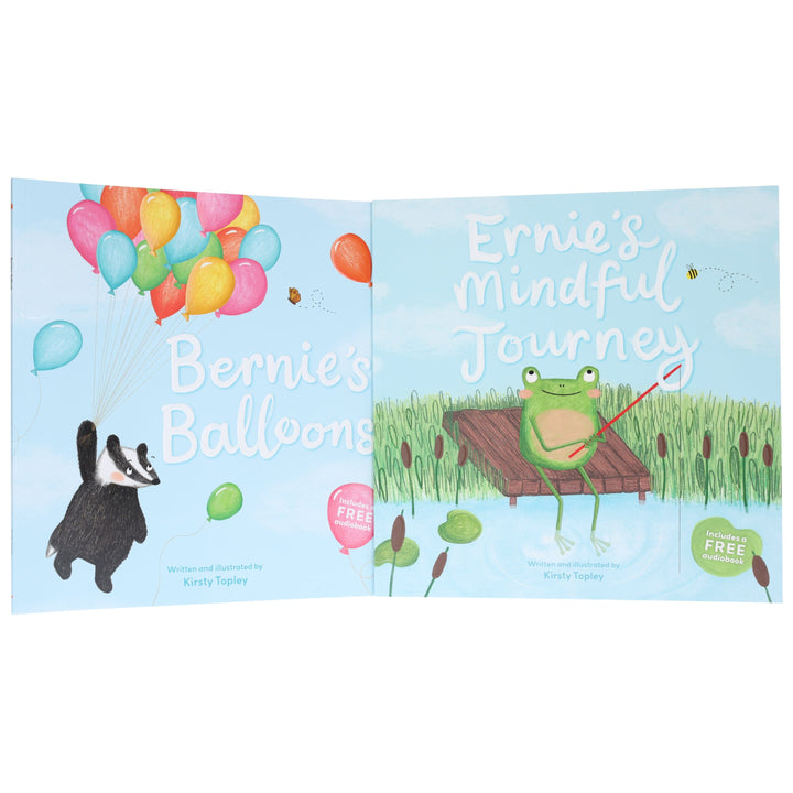 Ernie's Mindful Journey: A Story of Mindfulness and Self-Care by Kirsty Topley 2 Picture Books Set (Includes Free Audiobook)- Ages 5-7 - Paperback