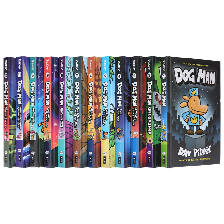 Dog Man by Dav Pilkey: Books 1-12 Collection Set - Ages 6-12 - Hardback