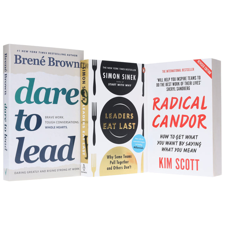 Dare to Lead, Radical Candor & Leaders Eat Last 3 Books Collection Set - Non Fiction - Paperback