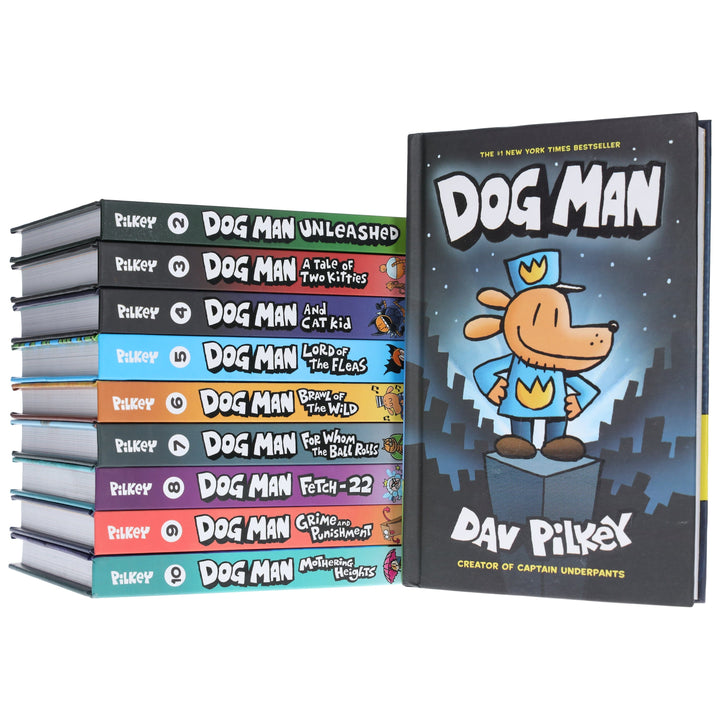 Dog Man 1-10: The Supa Buddies Mega Collection by Dav Pilkey 10 Books Set - Ages 6-12 - Hardback