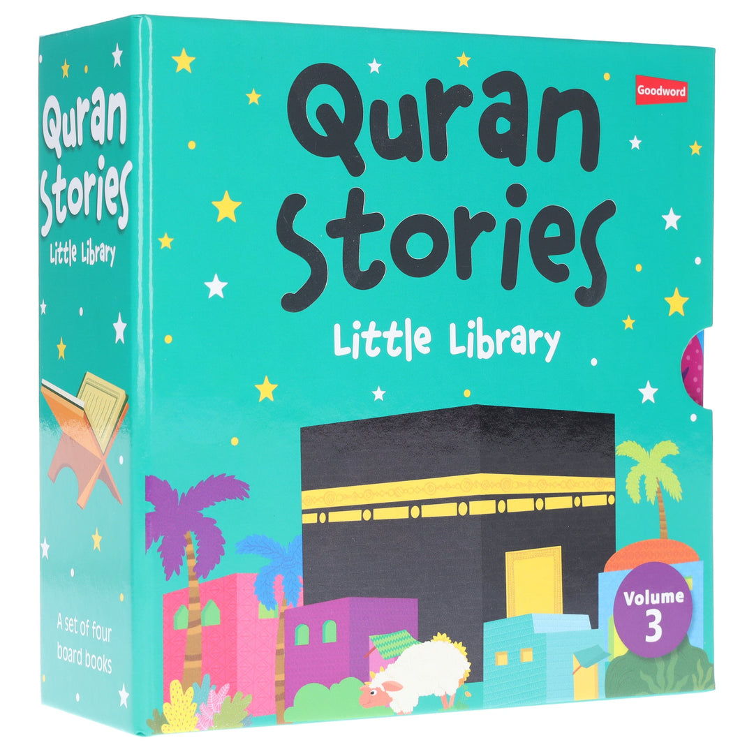 Quran Stories Little Library (Vol. 3) By Saniyasnain Khan 4 Books Collection Box Set - Ages 0-5 - Board Book
