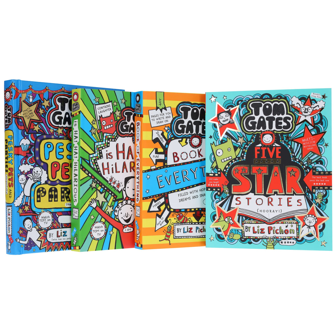 Tom Gates Series (Book 21-24) by Liz Pichon 4 Books Collection Set - Ages 7-12 - Paperback/Hardback