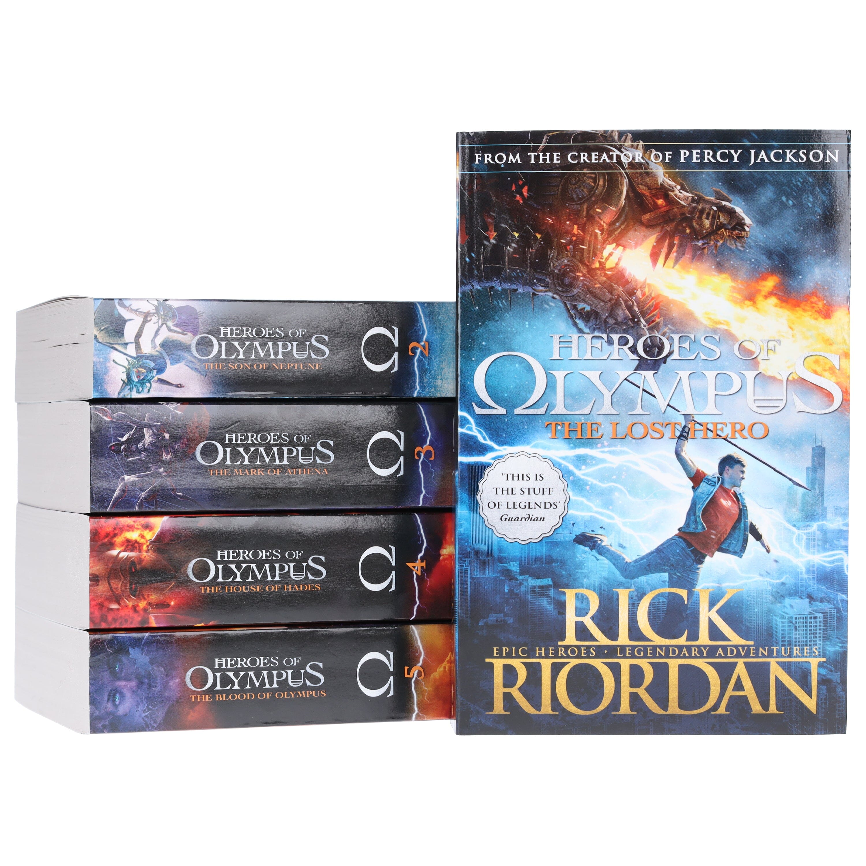 Heroes of Olympus By Rick Riordan Complete Collection 5 Books Set