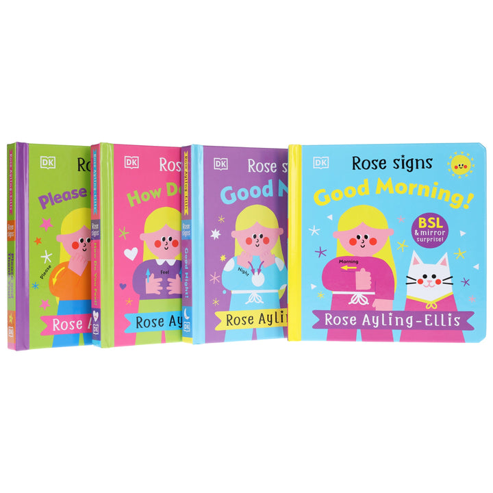 DK Rose Signs Series by Rose Ayling-Ellis Illustrated 4 Picture Books Collection Set - Ages 2-5 - Board Book