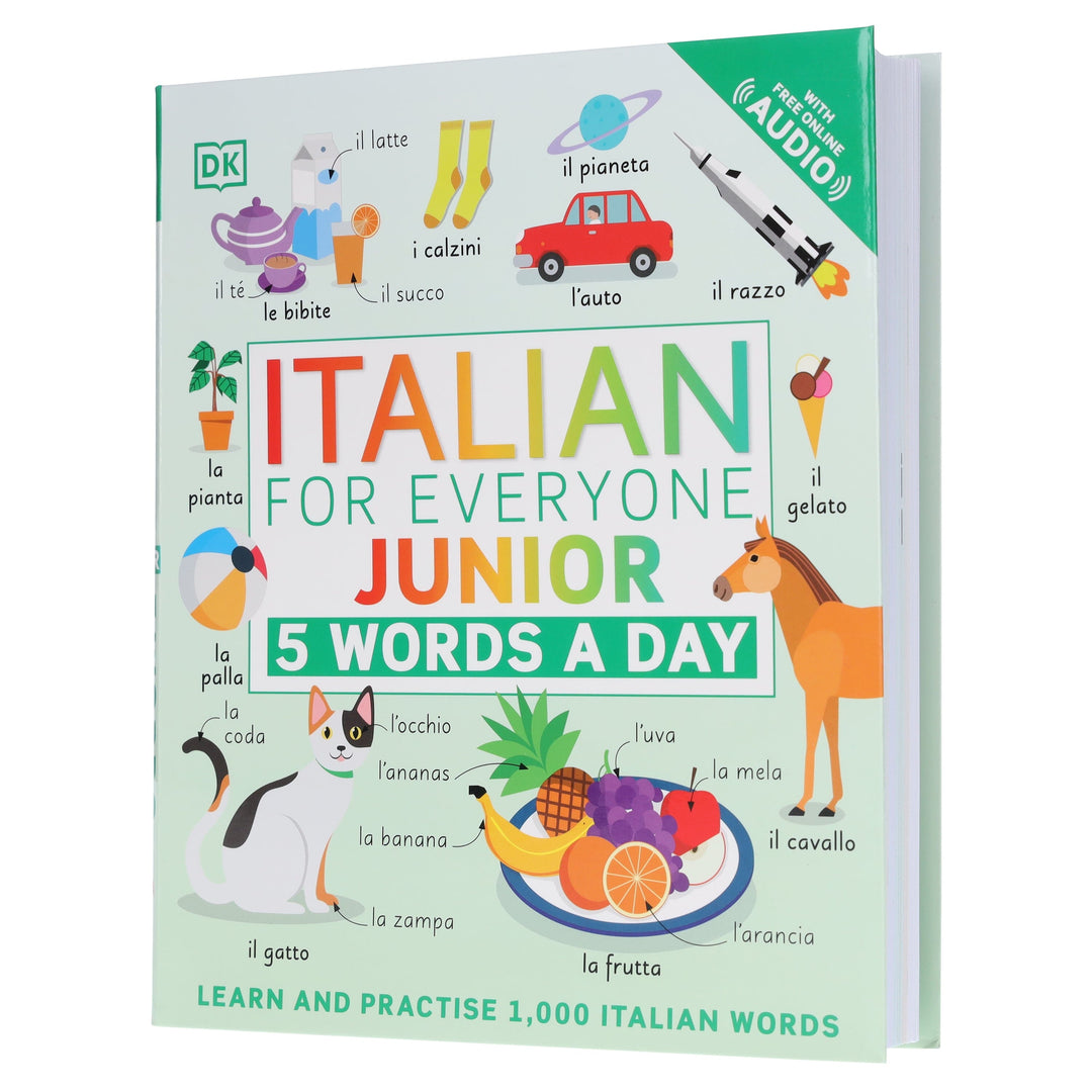 Italian for Everyone Junior 5 Words a Day: Learn and Practise 1,000 Italian Words - Ages 5-9 - Flexibound