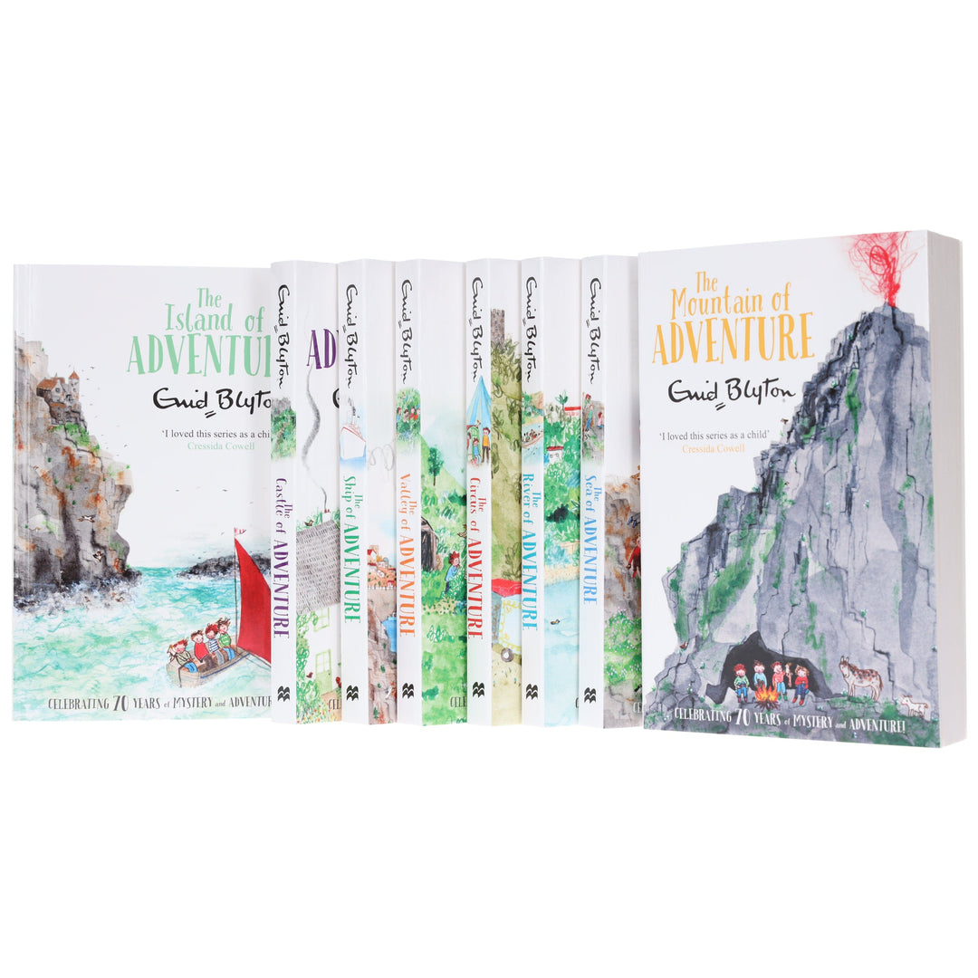 Enid Blyton Adventure Series (Mountain, Sea, River, Circus, Valley, Ship, Castle, Island) 8 Books Collection Box set - Ages 9-14 - Paperback