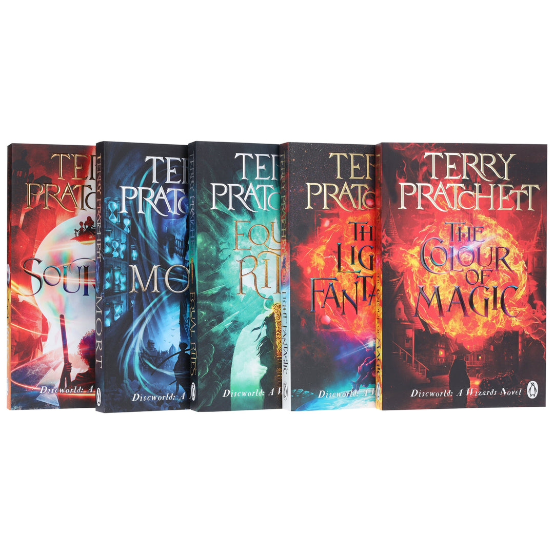 Discworld Series by Terry Pratchett: Book 1-5 Collection Set - Fiction - Paperback