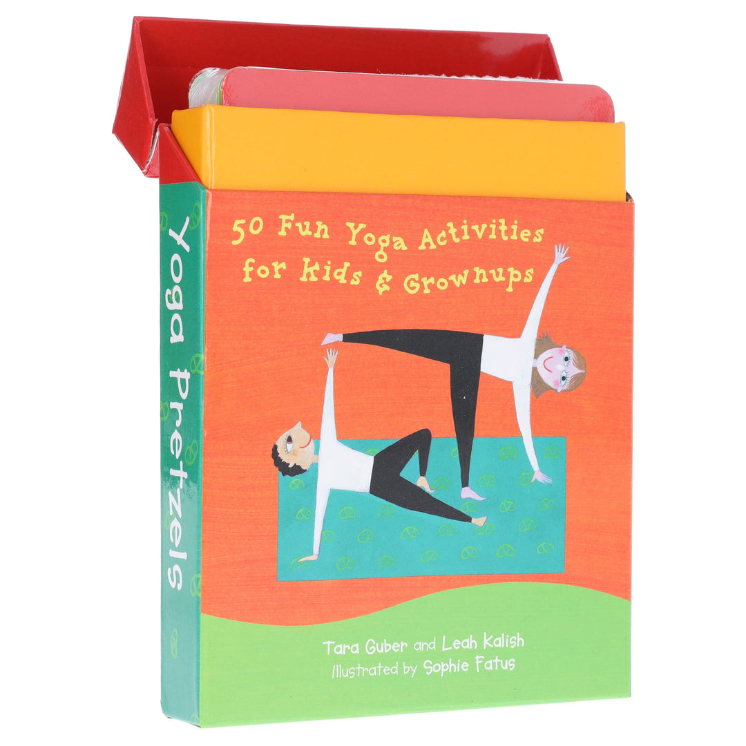 Yoga Pretzels: 50 Fun Yoga Activities for Kids and Grownups by Tara Guber & Leah Kalish - Ages 4+ - Yoga Cards