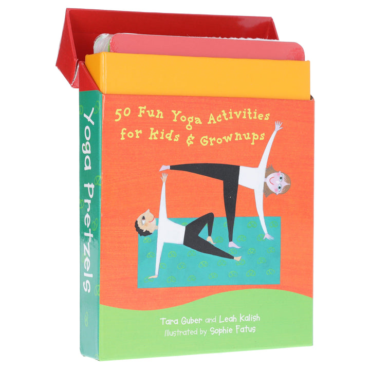 Yoga Pretzels: 50 Fun Yoga Activities for Kids and Grownups by Tara Guber & Leah Kalish - Ages 4+ - Yoga Cards