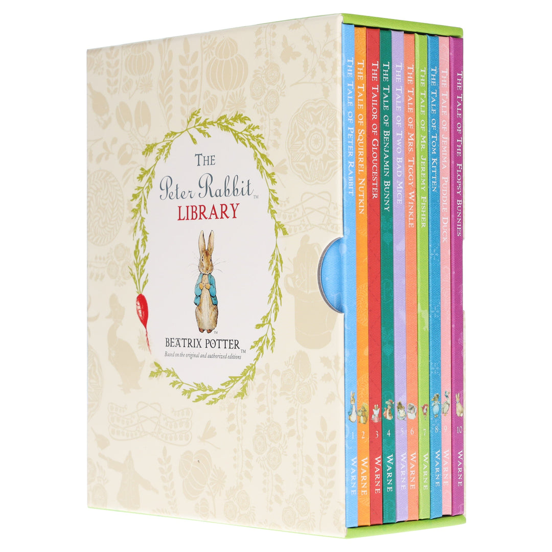 Peter Rabbit Library 10 Books Collection Box Set by Beatrix Potter With Peter Rabbit Classic Costume