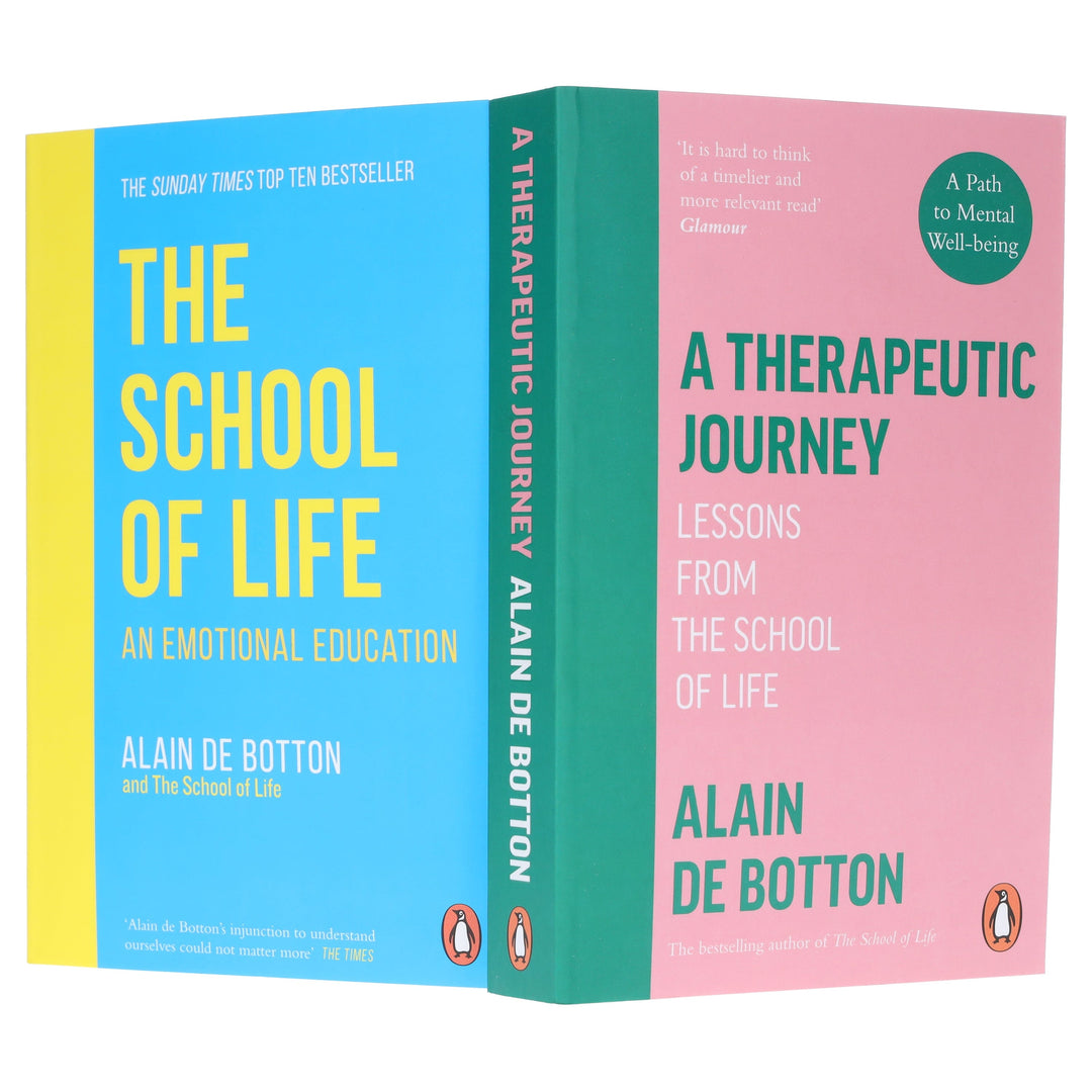 A Therapeutic Journey & The School of Life by Alain de Botton 2 Books Collection Set - Non Fiction - Paperback