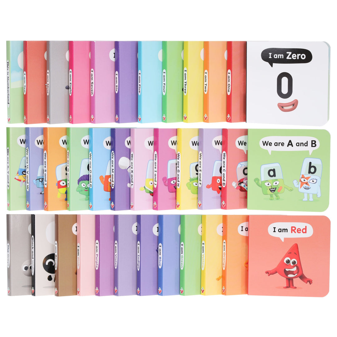 A Case of Numberblocks, Alphablocks & Colourblocks 36 Mini Books Collection Set - Ages 0-5 - Board Book