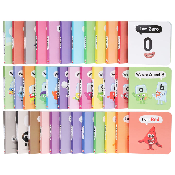 A Case of Numberblocks, Alphablocks & Colourblocks 36 Mini Books Collection Set - Ages 0-5 - Board Book