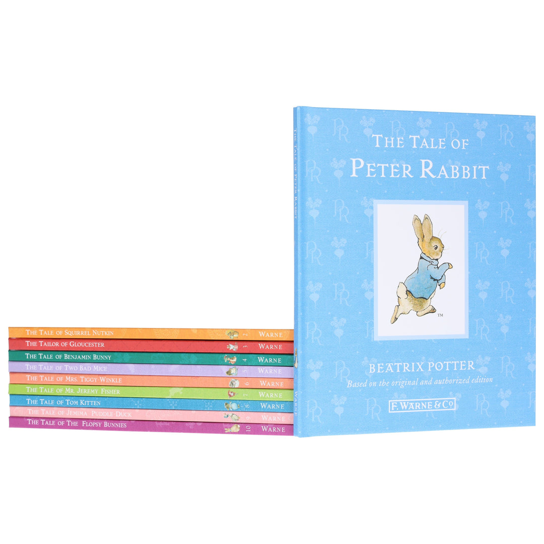 Peter Rabbit Library 10 Books Collection Box Set by Beatrix Potter With Peter Rabbit Classic Costume