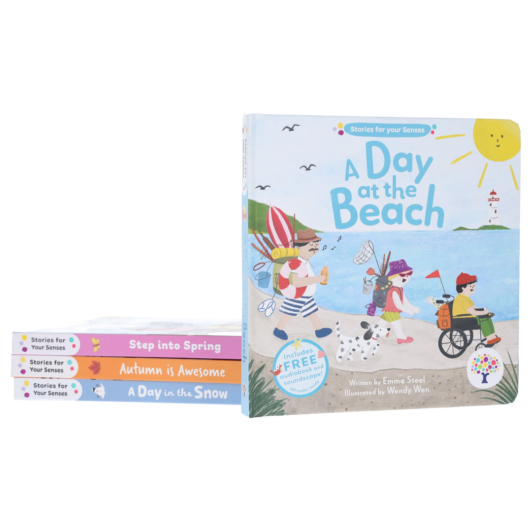 Stories for Your Senses Series by Emma Steel Illustrated 4 Books Collection Set - Ages 3-5 - Board Book (Includes Free Audiobook & Soundscape!)