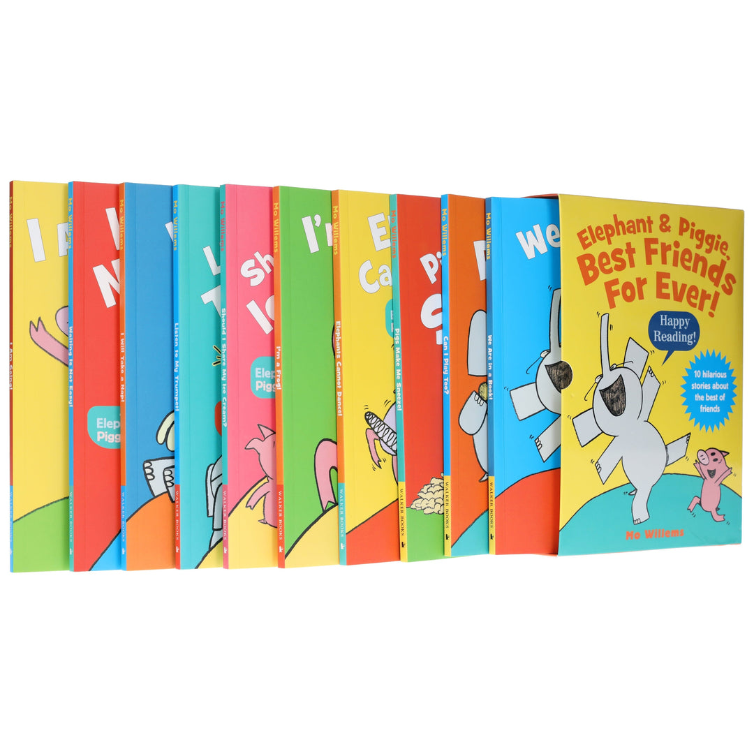 Elephant & Piggie, Best Friends For Ever! Series by Mo Willems: 10 Picture Books Collection Box Set - Ages 4-8 - Paperback
