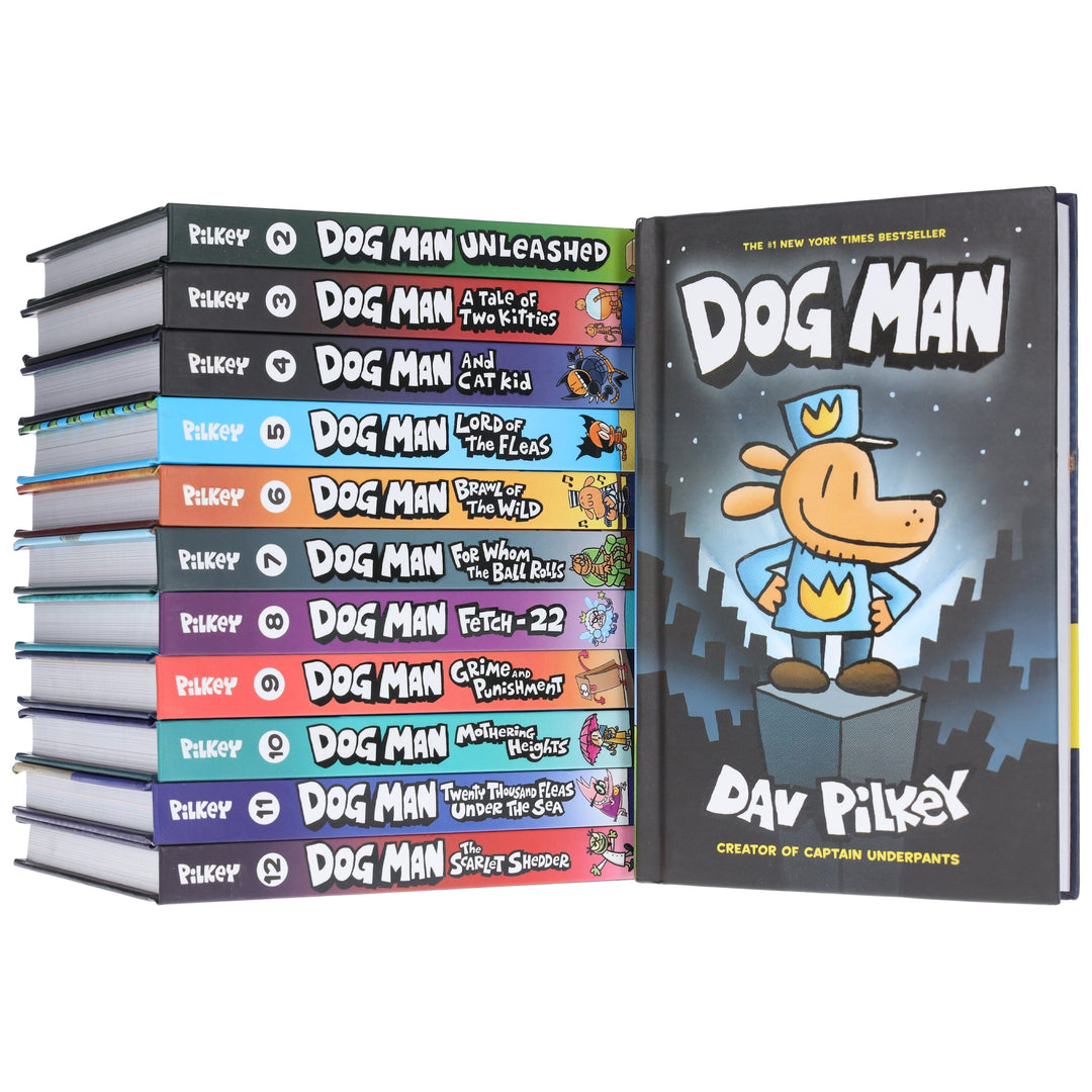 Dog Man by Dav Pilkey: Books 1-12 Collection Set - Ages 6-12 - Hardback