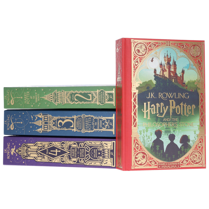 Harry Potter MinaLima & Interactive Collectors Edition (Volume 1-4) by J.K. Rowling: 4 Books Collection Set – Ages 9+ – Hardback