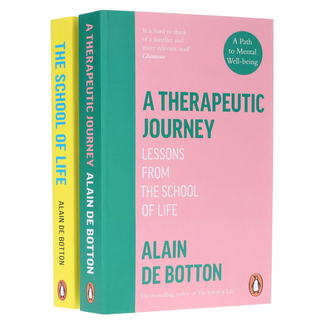 A Therapeutic Journey & The School of Life by Alain de Botton 2 Books Collection Set - Non Fiction - Paperback
