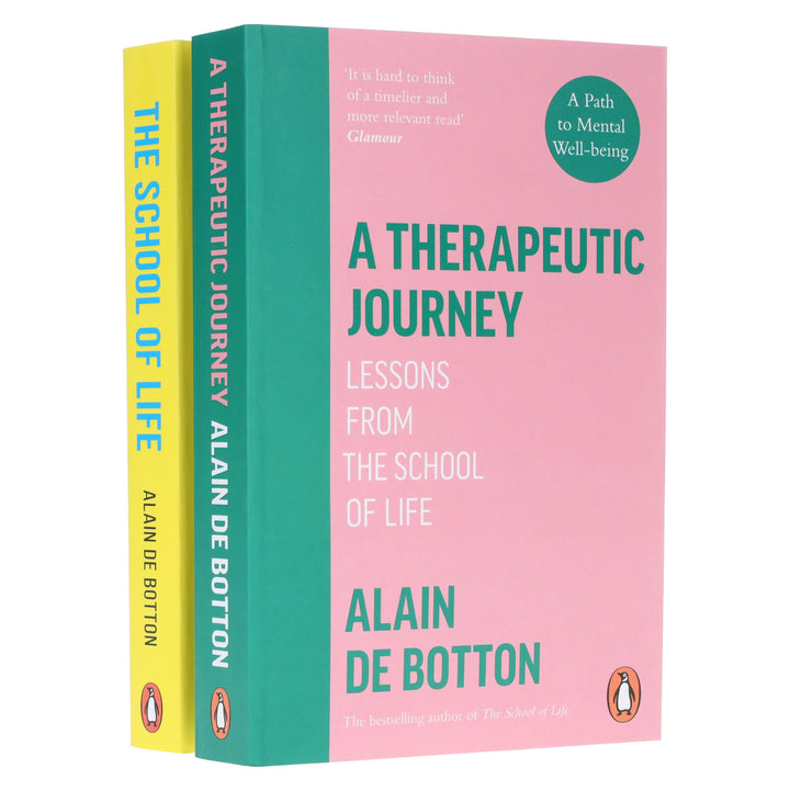 A Therapeutic Journey & The School of Life by Alain de Botton 2 Books Collection Set - Non Fiction - Paperback