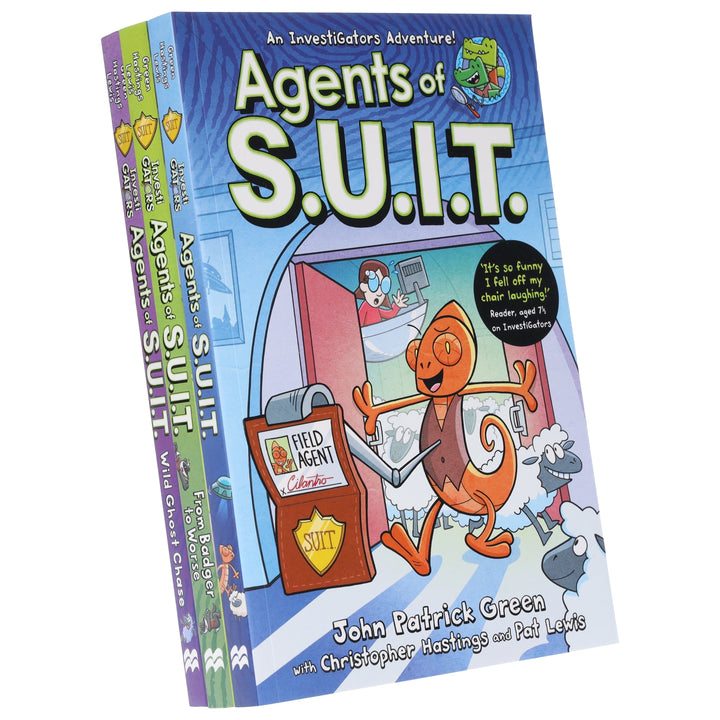 InvestiGators: Agents of S.U.I.T. Series by John Patrick Green 3 Books Collection Set - Ages 7-11 - Paperback