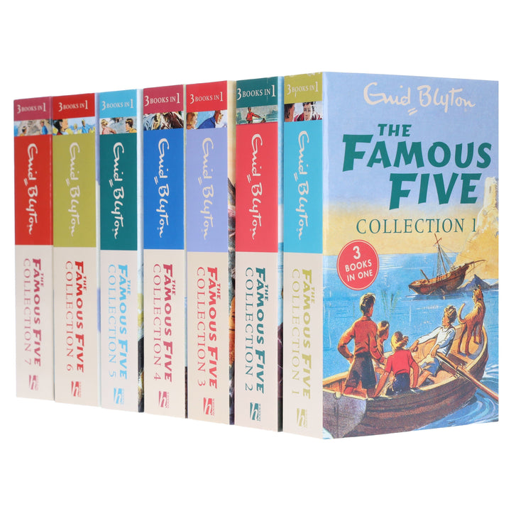 Famous Five 21 Stories (3 Books In 1) Collection 7 Books Set - Ages 9-11 - Paperback