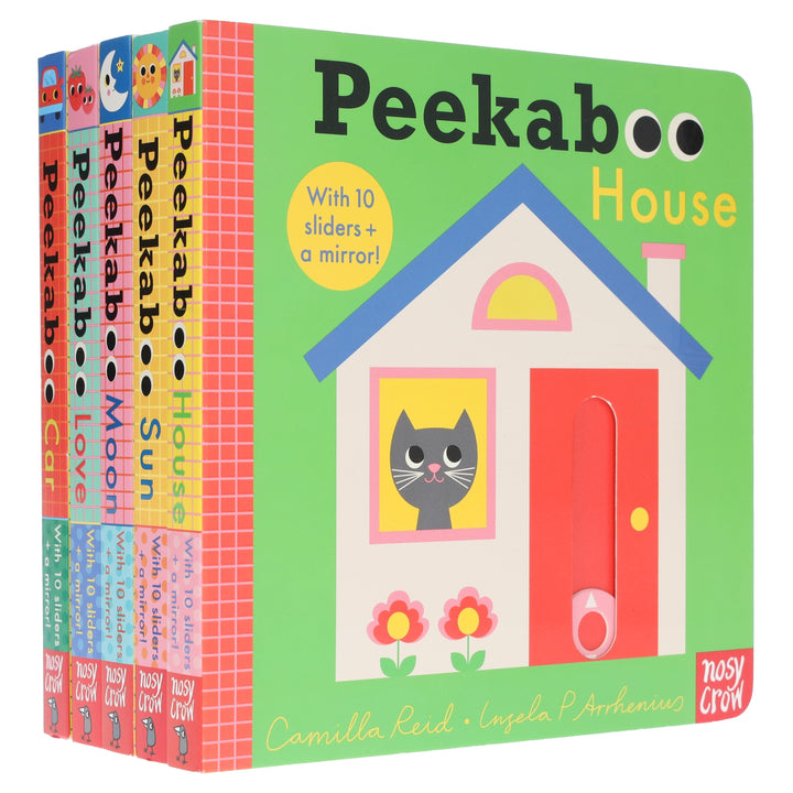 Peekaboo: House, Sun, Moon, Love & Car by Camilla Reid Illustrated 5 Books Collection Set - Ages 0-5 - Board Book
