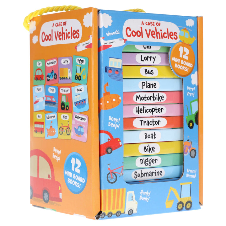 A Case of Cool Vehicles: 12 Title Board Book Collection Carry Case - Ages 3+ - Board Book