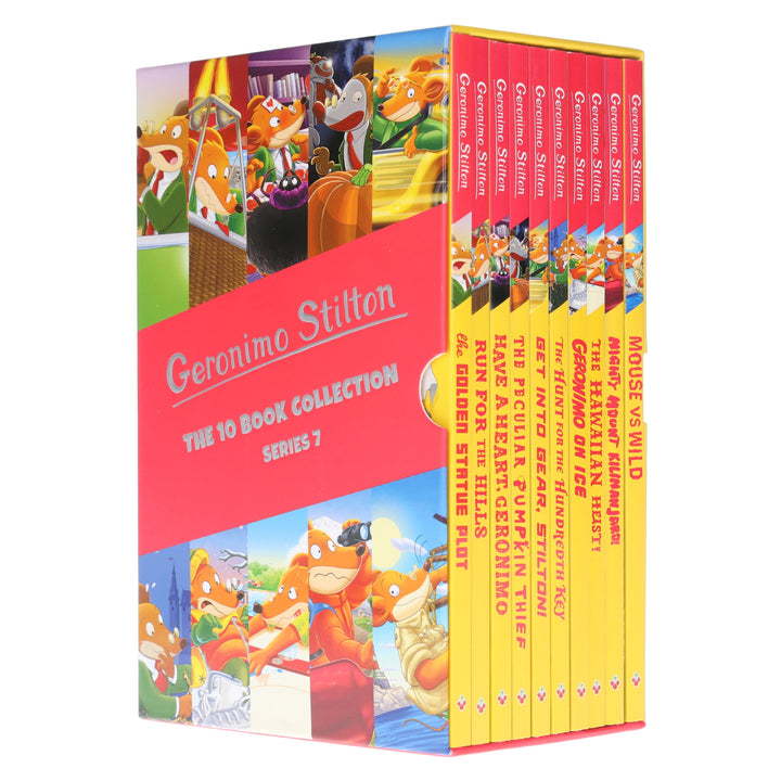 Geronimo Stilton The Illustrated 10 Book Collection (Series 7) Box Set - Ages 5-8 - Paperback
