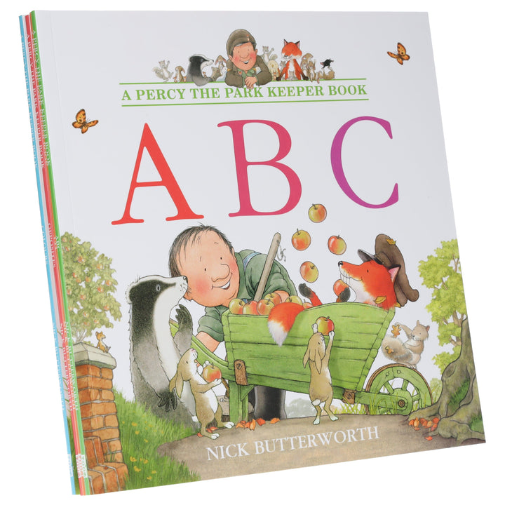 Percy the Park Keeper (ABC, 123, Colours & Opposites) Early Learning collection by Nick Butterworth 4 Picture Books Set - Ages 1-6 - Paperback