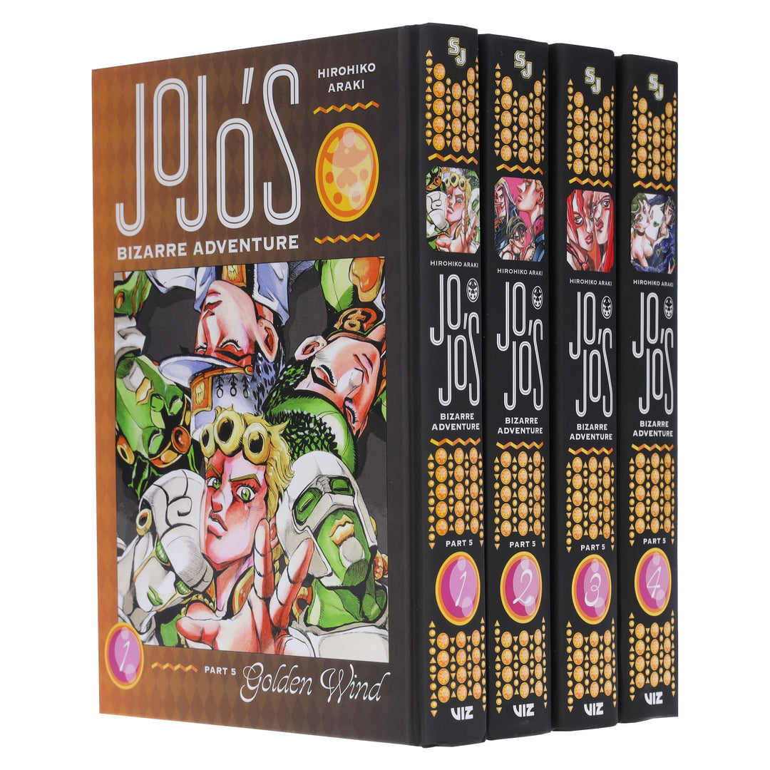 JoJo’s Bizarre Adventure: Part 5 - Golden Wind (Vol. 1-4) by Hirohiko Araki 4 Books Collection Set - Fiction - Hardback