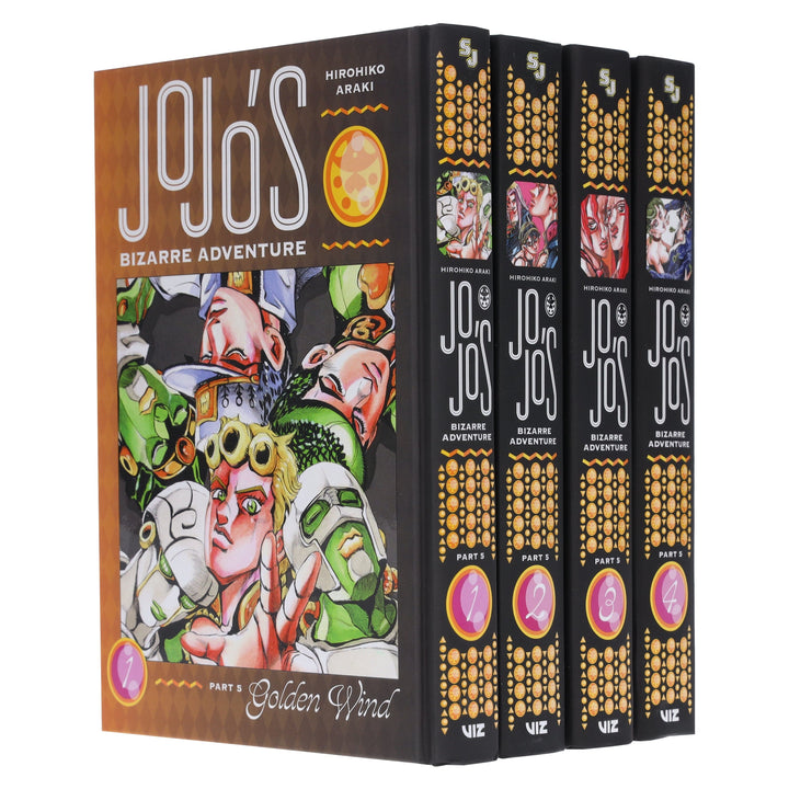 JoJo’s Bizarre Adventure: Part 5 - Golden Wind (Vol. 1-4) by Hirohiko Araki 4 Books Collection Set - Fiction - Hardback