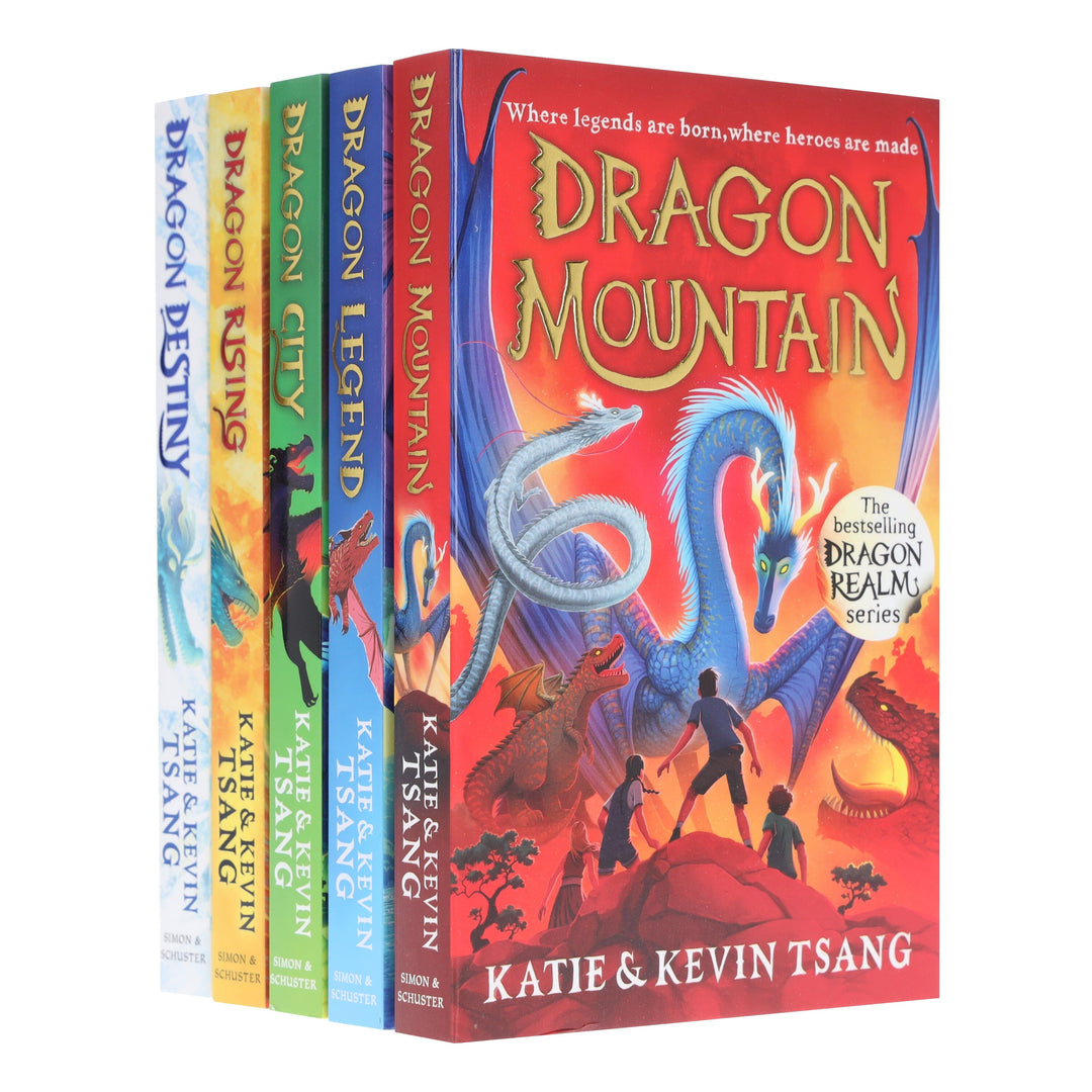 Dragon Realm Series (Book 1-5) By Katie & Kevin Tsang: 5 Books Collection Set - Ages 7+ - Paperback